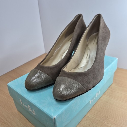 Ladies van dal taupe - taupe, suede
