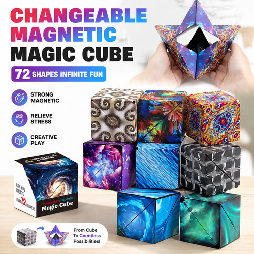 Magic cube shashibo shape - 3d,