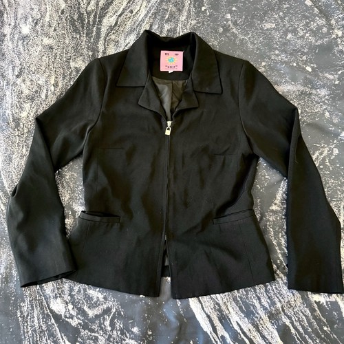 Unif black zip blazer with - unif, zip-up