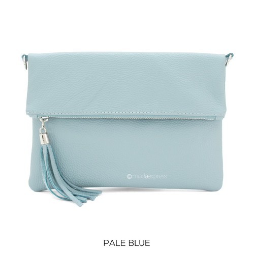 Leather fold over clutch - fold,