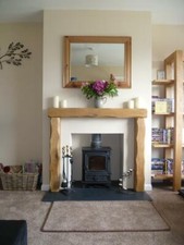 Oak beam fire surround wooden - oak,