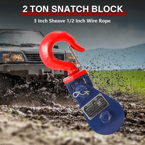 2ton snatch block with hook - block,