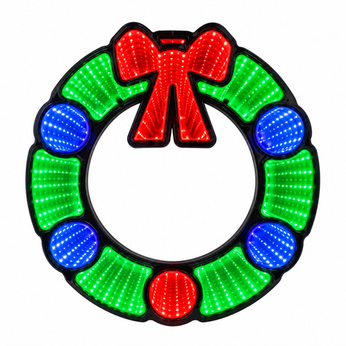 Led infinity mirror wreath - infinity,