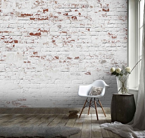 Brick wall white - 3d,