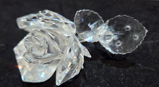 Swarovski Crystal 'Rose with Dew Drops' Figurine. Gently Used With Box