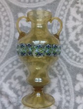 Venetian Art Nova Hand Made Glass Vase Made In Italy Good Condition
