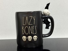 Rae Dunn Black Lazy Bones Mug