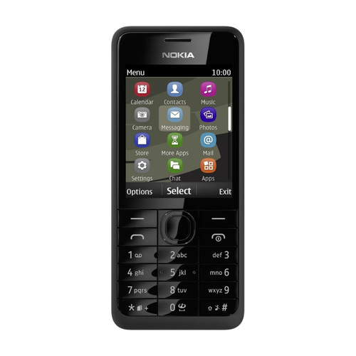 Nokia 301 black - 301, ee-lock