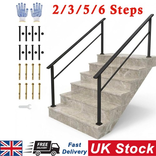6 step handrail stair - step,