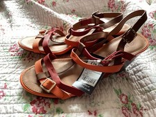 NWT BELLISSIMO MULTI COLOURED 3 HEEL SANDAL SHOES UK Size 4 EUR 37