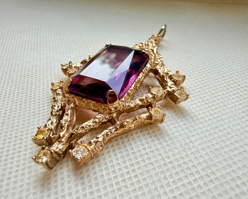 Vintage brutalist pendant - vintage,