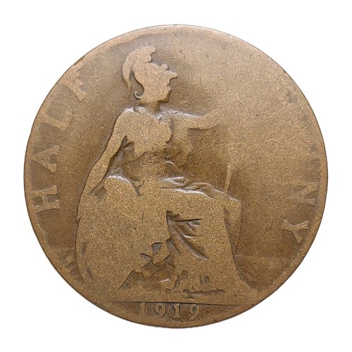 George 1919 half penny uk - 1919,