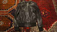 DAMIR DOMA BLACK LEATHER BIKE MOTO WOMENS JACKET SIZE SMALL