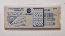 NEW HOLLAND COMBINE GRAIN LOSS
