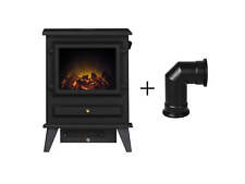 Adam Hudson Electric Stove Black + Angled Stove Pipe