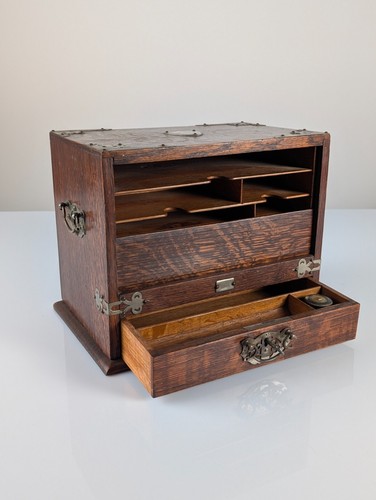 Victorian oak desk - victorian,