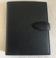 Smythson of Bond St Panama Leather Travel Wallet/Passport Cover in dark Navy