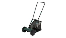 McGregor 30cm Manual Cylinder Lawnmower Rear Roller 23L Grass Bag 4-Height Blade
