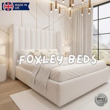 Upholstered Bed Winged Plush