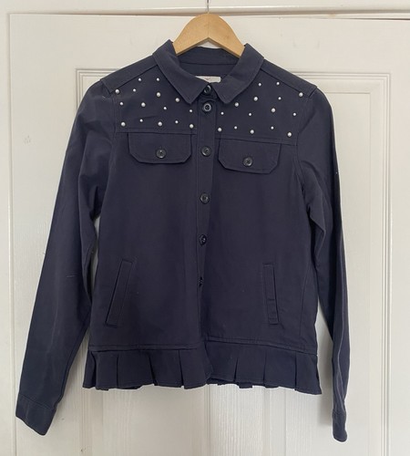 Pearl stud peplum jacket 100 - pearl,