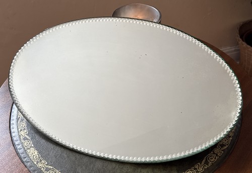 Vintage pie crust mirror - mirror, plate