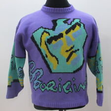 VINTAGE CLAUDIO BRUNOTTI Snow Boarding Crew Neck Abstract Jumper Chest 44/46 UKL