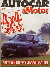 AUTOCAR MAGAZINE 09-NOV-88 -