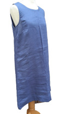 Blue Illusion Linen Dress Size