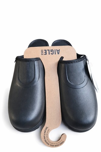 Aigle black rubber - rubber, garden