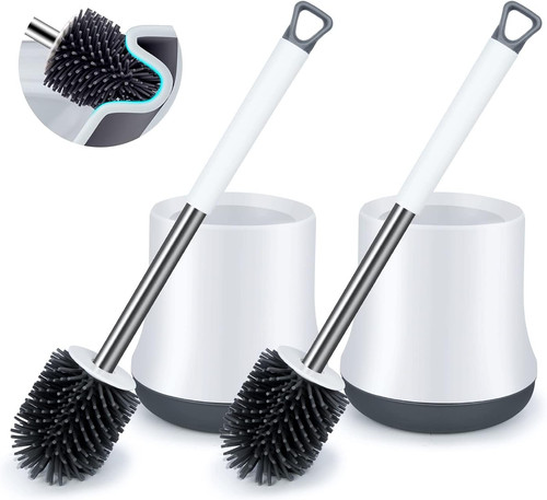 Silicone toilet brush and - toilet,