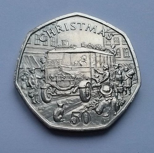 Isle man 1987 50p - of, christmas