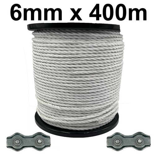 6mm electric fence white - 6mm,