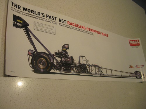 Drag racing naked - car, poster-
