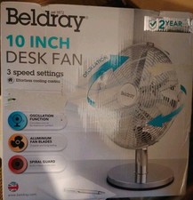 Beldray 10" Chrome Desk Fan