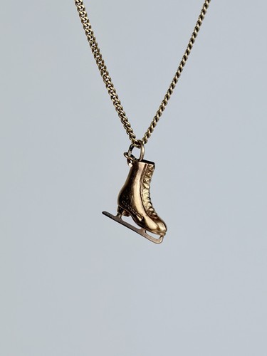 Vintage 9ct gold ice - ice, skate