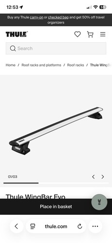 Thule wing bar evo - wing,