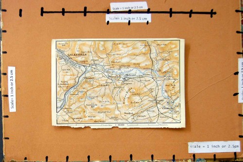 Original old antique print - old,