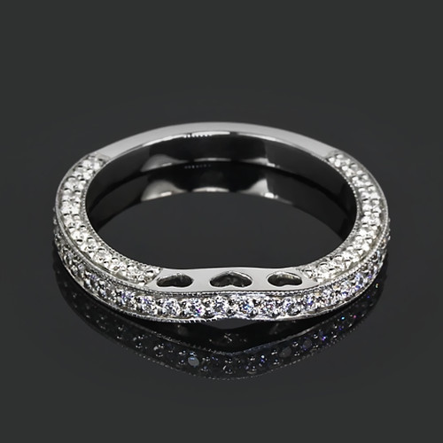 White gold wedding band - white, 14k