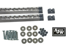 2 x Unwin Surface Rail 48" / 1220mm Floor Track Kit C/W Screws & GREY End Caps