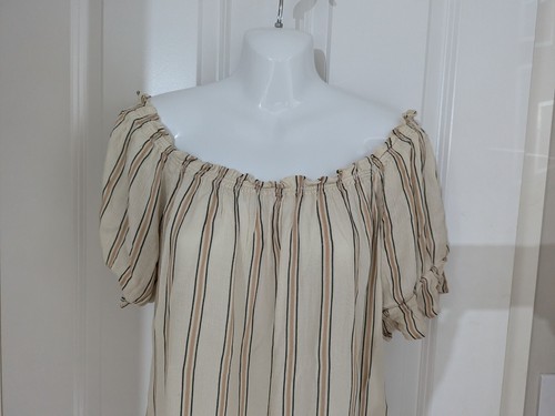 Primark cream beige bardot top - beige,