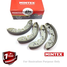 Brake Shoes Set Of 4 Rear With Handbrake Lever Citroen Peugeot MFR590 Mintex