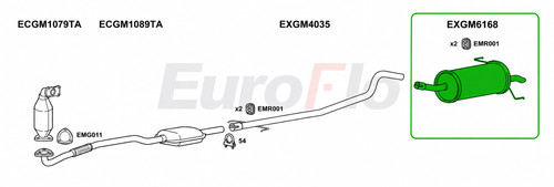 Rear exhaust back box - box, silncer