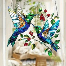 Hummingbird Suncatcher Stained