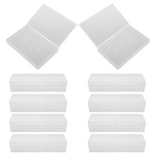  10pcs Audio Cassette Storage Cases Plastic Cassette Tape Boxes Voice Recording