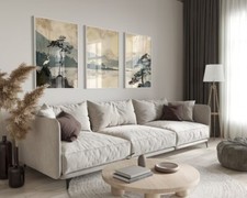 Japanese Lake Watercolour Paintings Set of 3 Unframed Prints Picture A4 A3 Decor