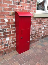 Metz large red letter box - letter, post