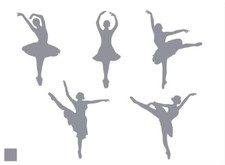 BALLET DANCERS SILHOUETTE - Wall Art, Vinly, Stickers, Home, Decoration, Decal