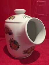 Vintage "SAL" Salt Pig Melba Ware Country Kitchen Fruit Plums Apples Pears 8¼"