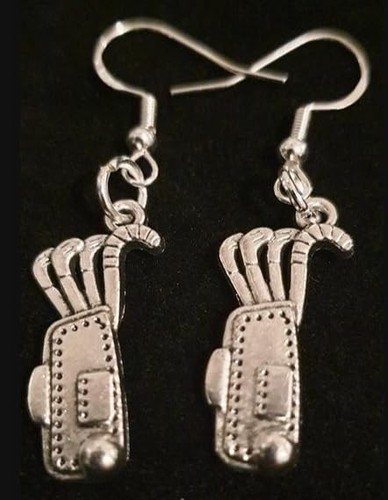 Antique silver golf bag - golf,