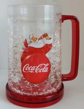 COCA COLA Santa Holidays Are Coming Plastic Chiller Mug 400ml Coke Beer Glass 